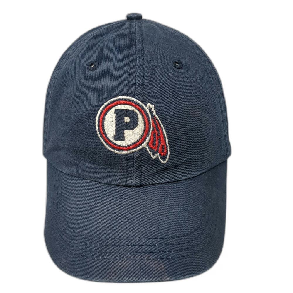 Alternative Baseball Cap Blue One Size Slideback Embroidered P Logo Poky Feather